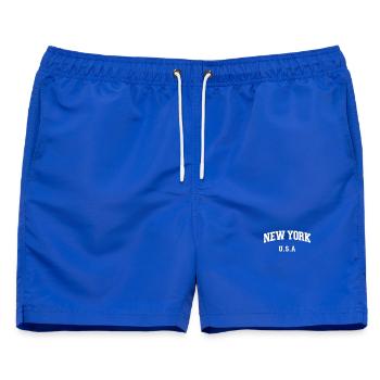 New York USA Vintage Arch Logo - Männer Badeshorts - Royalblau - Vorne - AI Model Male 178 light (178cm)