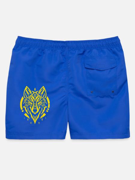 Wolfskopf - Männer Badeshorts - Royalblau