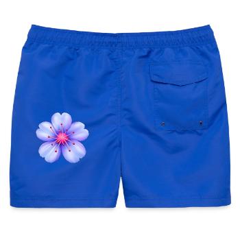 blomma_merch - Männer Badeshorts - Royalblau - Hinten - AI Model Male 178 light (178cm)