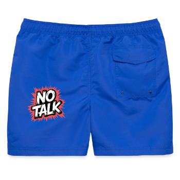 No-Talk Explosion - Männer Badeshorts - Royalblau - Hinten - AI Model Male 178 light (178cm)