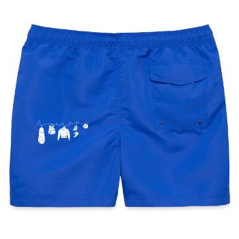Hängende Wildwasser Kleidung an Flussverlauf - Männer Badeshorts - Royalblau - Hinten - AI Model Male 178 light (178cm)