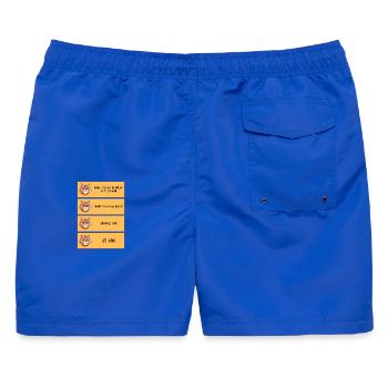 Chat grognon et limites personnelles - Männer Badeshorts - Royalblau - Hinten - AI Model Male 178 light (178cm)
