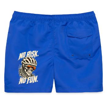 Gravelbike – No Risk. No Fun. - Männer Badeshorts - Royalblau - Hinten - AI Model Male 178 light (178cm)