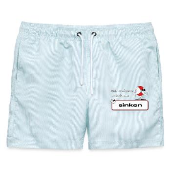 Ich weigere mich zu sinken - Männer Badeshorts - hellblau gestreift - Vorne - AI Model Male 178 light (178cm)