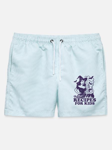 Die besten Rezepte für Kinder - Männer Badeshorts - hellblau gestreift