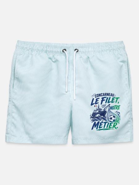 Concarneau Filet Foot - Männer Badeshorts - hellblau gestreift