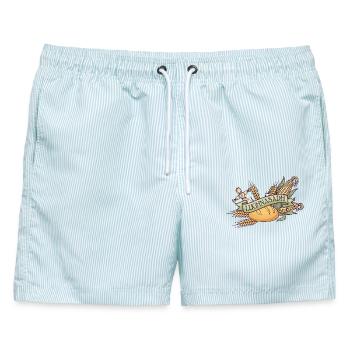 Lughnasadh Lughnasa Lammas erstes Fest - Männer Badeshorts - hellblau gestreift - Vorne - AI Model Male 178 light (178cm)
