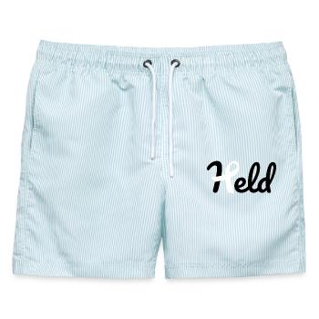 Held Krebs - Männer Badeshorts - hellblau gestreift - Vorne - AI Model Male 178 light (178cm)