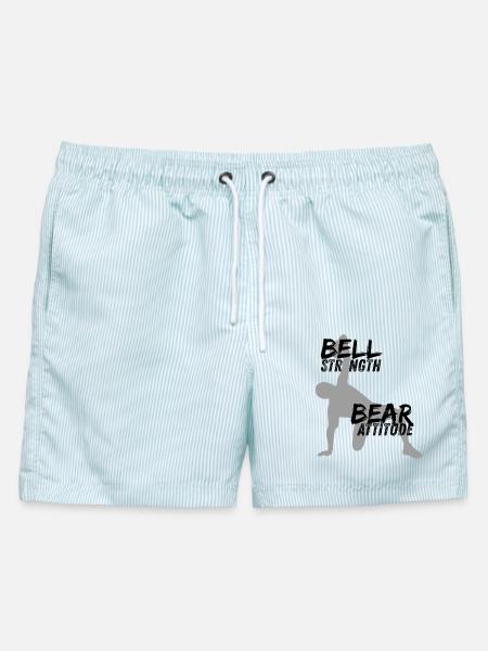 Bell Strength BEAR Attitude - Männer Badeshorts - hellblau gestreift