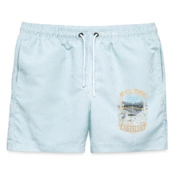 Amateurfunk Amateurfunker No Cell Towers Required - Männer Badeshorts - hellblau gestreift - Vorne - AI Model Male 178 light (178cm)