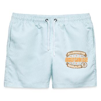 Allerbester Arbeitskollege Einmalig Geschenk - Männer Badeshorts - hellblau gestreift - Vorne - AI Model Male 178 light (178cm)