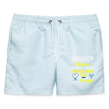 Für Krankenschwestern In Der Urologie-Pflegerin - Männer Badeshorts - hellblau gestreift - Vorne - AI Model Male 178 light (178cm)