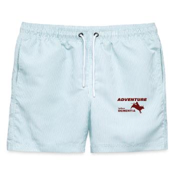 RODEO ADVENTURE - Männer Badeshorts - hellblau gestreift - Vorne - AI Model Male 178 light (178cm)