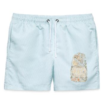 Baumpfleger Baumpflege Professional Gravity Tester - Männer Badeshorts - hellblau gestreift - Vorne - AI Model Male 178 light (178cm)