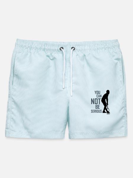 Tennis mcenroe tribute - Männer Badeshorts - hellblau gestreift