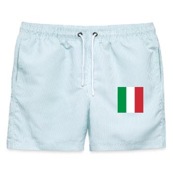 Italien Flagge Mauspad Mauspad Italien - Männer Badeshorts - hellblau gestreift - Vorne - AI Model Male 178 light (178cm)