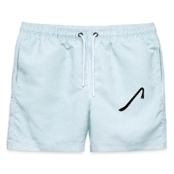 Brechstange eine Brechstange - Männer Badeshorts - hellblau gestreift - Vorne - AI Model Male 178 light (178cm)