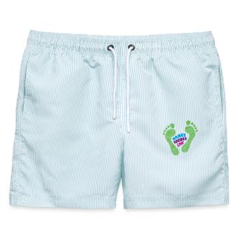 Dance Bounce Live barefoot natural runners mit Fuß - Männer Badeshorts - hellblau gestreift - Vorne - AI Model Male 178 light (178cm)