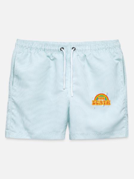 The Death Regenbogen - Männer Badeshorts - hellblau gestreift