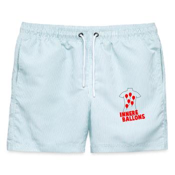 Innere Ballons - Männer Badeshorts - hellblau gestreift - Vorne - AI Model Male 178 light (178cm)
