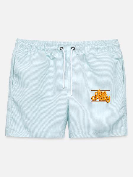 Das crazy - Männer Badeshorts - hellblau gestreift
