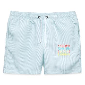 Volunteer Appreciation You Can´t Scare Me - Männer Badeshorts - hellblau gestreift - Vorne - AI Model Male 178 light (178cm)