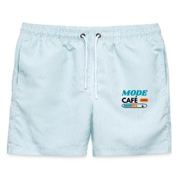 Modus Aktive Palette Teal Orange - Männer Badeshorts - hellblau gestreift - Vorne - AI Model Male 178 light (178cm)