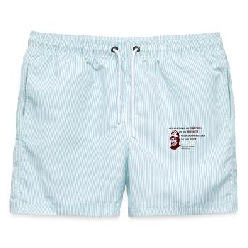 Perikles D - Männer Badeshorts - hellblau gestreift - Vorne - AI Model Male 178 light (178cm)
