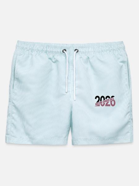 Awesome_grandpa_since_2026 - Männer Badeshorts - hellblau gestreift