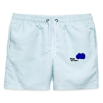 Klage ist raus Wolke - Männer Badeshorts - hellblau gestreift - Vorne - AI Model Male 178 light (178cm)