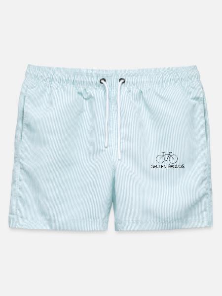 selten radlos sprüche radfahrer fahrrad geschenk - Männer Badeshorts - hellblau gestreift