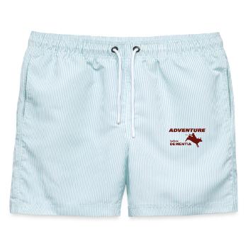 RODEO ADVENTURE - Männer Badeshorts - hellblau gestreift - Vorne - AI Model Male 178 light (178cm)