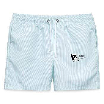 Pi komplett - Männer Badeshorts - hellblau gestreift - Vorne - AI Model Male 178 light (178cm)