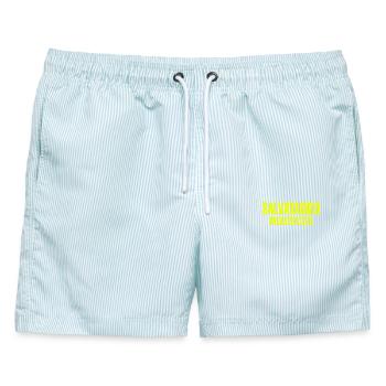 Rettungsschwimmer Bold Rescue - Männer Badeshorts - hellblau gestreift - Vorne - AI Model Male 178 light (178cm)