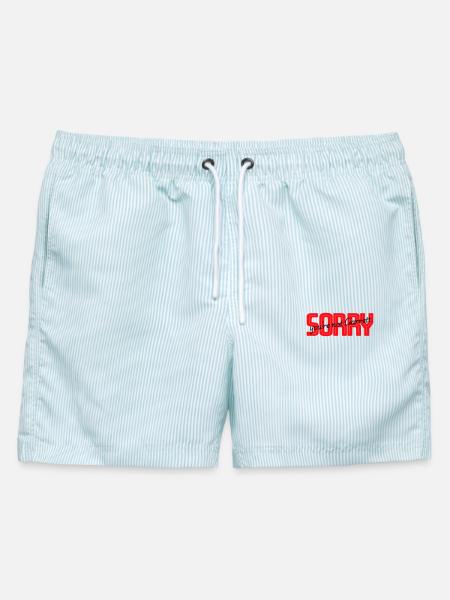 Sorry you are not Garrett - Männer Badeshorts - hellblau gestreift