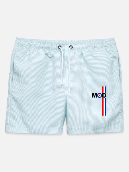 MOD TARGET RWB STREIFEN DESIGN - Männer Badeshorts - hellblau gestreift