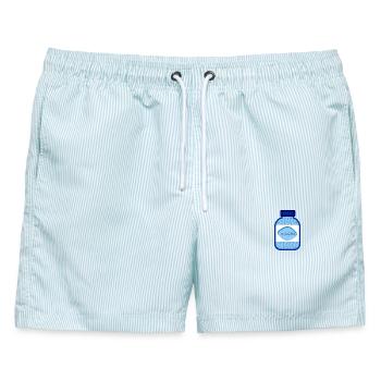 Glas Viagra - Männer Badeshorts - hellblau gestreift - Vorne - AI Model Male 178 light (178cm)