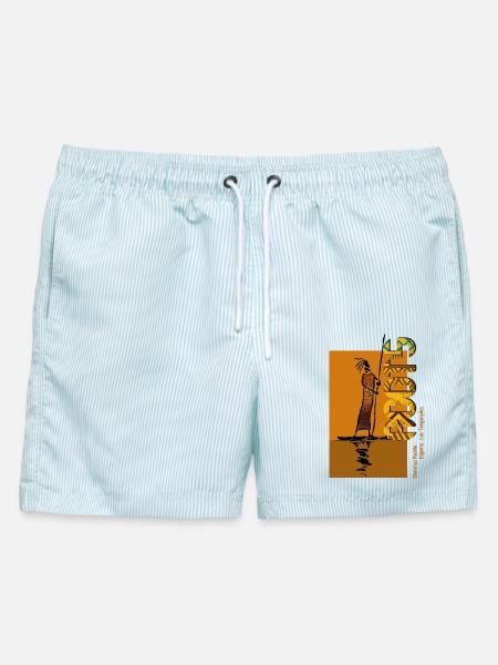 Stand up paddle Roots - Männer Badeshorts - hellblau gestreift