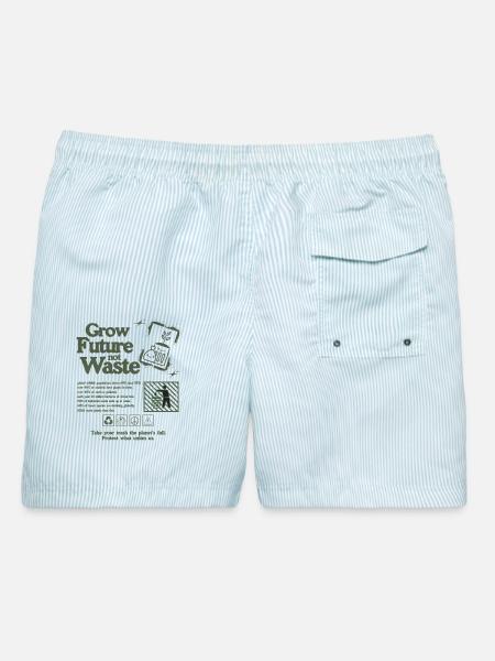 Nachhaltiges Wachstum Statement Druck - Männer Badeshorts - hellblau gestreift