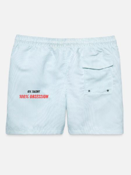 Absoluter Fanaturm Energiebild - Männer Badeshorts - hellblau gestreift