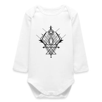 A mystical symbol - Baby Organic Long-Sleeved Bodysuit - white - Front