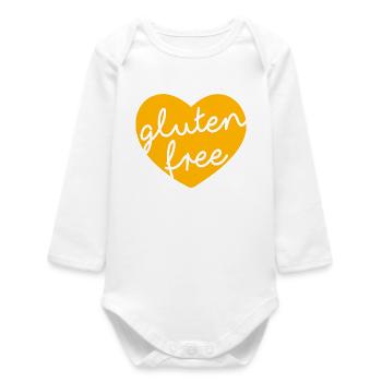 Gluten free - Baby Organic Long-Sleeved Bodysuit - white - Front