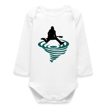 Rocker emblem - Baby Organic Long-Sleeved Bodysuit - white - Front