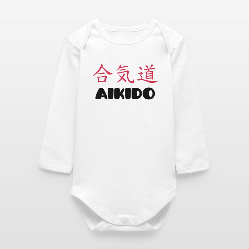 Aikido (V) Baby langærmet body i økologisk bomuld