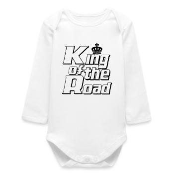 LKW Fahrer,LKW ,Trucker Fun King of the ..(25) - Baby Organic Langarmbody - Weiß - Vorne