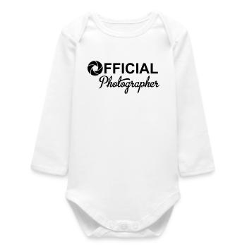Photographer - Baby Organic Long-Sleeved Bodysuit - white - Front