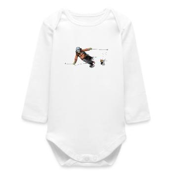 ski - Body bébé manches longues biologique - blanc - Devant