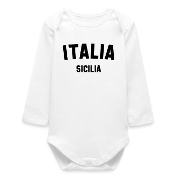 SICILIA Sicile Italie Italie - Body bébé manches longues biologique - blanc - Devant
