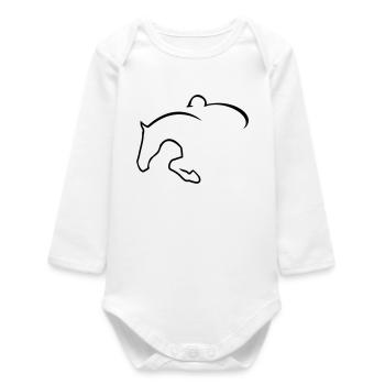 6061912 121501268 show jumpers - Baby Organic Long-Sleeved Bodysuit - white - Front