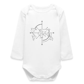 Voyage dans le monde - Body bébé manches longues biologique - blanc - Devant